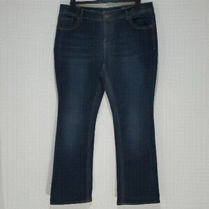 Revolution Claire 34" dark wash classic rise size 18 relaxed boot cut jeans